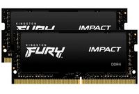 16GB DDR4-3200MHz SODIMM Kingston FURY Impact (Kit of 2x8GB) (KF432S20IBK2/16), CL20, 1.2V, XMP, Blk