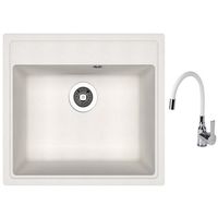 Мойка кухонная со смесителем Dr.Gans Nika 570 + SanDonna F 9995 alb
