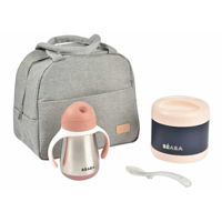 Сумка для мам Beaba B913530 Set izoterm on the go 4 piese Pink