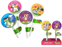 Caramela Lollipop Happy Animals 8buc, 64gr