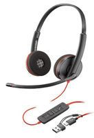 Наушники игровые Poly Blackwire 3220 Stereo USB-C (Bulk) (8X228A6)