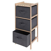 Этажерка Promstore 47077 Storage Solutions бамбук 65X27X25cm, 3 ящика