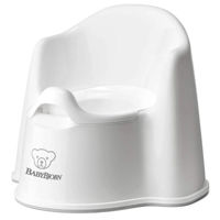 Oală BabyBjorn 055221A Olita cu protectie spate Potty Chair White