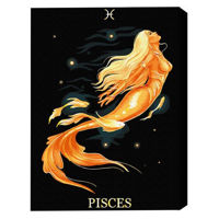 Tablou pe numere BrushMe BSB0039FC 40x50сm (pânză neagră/fără cutie) Pești