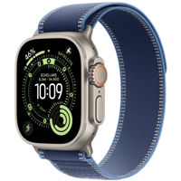 Ceas inteligent Apple Watch Ultra 3 GPS + Cellular 49mm Natural Titanium Case with Blue/Bright Blue Trail Loop - S/M MEWR4QI/A