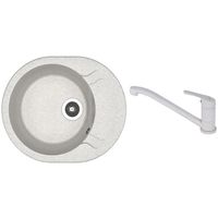 Мойка кухонная со смесителем Dr.Gans Berta 580 + SanDonna F 1066 gri