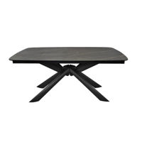 Masă Deco ASIA Black Gold 180+50+50*98*76 (A-4529)