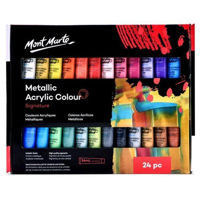 Набор для творчества Mont Marte PMMT2436 Set vopsea acrilica metalic 24 culori x 36ml