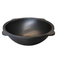 Казан Rishtan Uzbec WOK 16L cu capac, fonta
