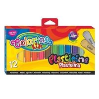 Пластилин Colorino Стандартные цвета + золото, серебро, 12 цветов