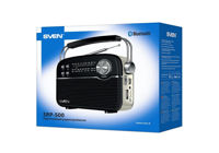 Speakers SVEN Tuner "SRP-500" Black 3W, Bluetooth, FM/AM/SW, USB, microSD, AUX, battery