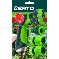 Дождеватель Verto 52098 Пистолет-дождеватель с 7 функциями с регулировкой,