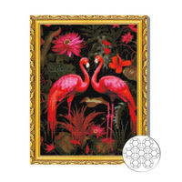 Картина по номерам Art Gallery GA87311 Mozaic cu diamante 40x50cm Flamingo aprinsi