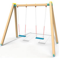 Accesoriu pentru teren de joacă Copfer PTP51-2 Leagan dublu din lemn ( (fără accesorii)