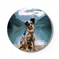 Картина по номерам Art Gallery YX0040-40 Pictura pe numere rotunda d.40 Prieten devotat