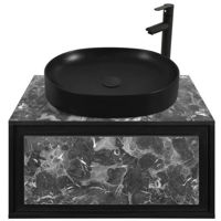 Шкаф под умывальник Montebella Set 51.02 800*500 NERO LED 550 Pantera