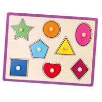 Головоломка Viga 50015 Puzzle din lemn cu buton Figuri geometrice