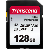 128GB SDXC Card (Class 10)  UHS-I, U3, Transcend 340S  