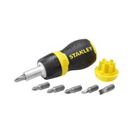 Реверсивная отвертка Stubby Multibit Stanley 0-66-358