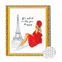 Картина по номерам Art Gallery GA87209 Mozaic cu diamante 40x50cm Fata in Paris