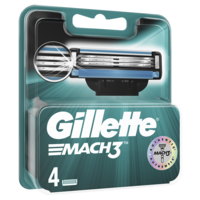 Сменные лезвия для бритвы Gillette Mach3, 4 шт.