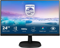 23.8" PHILIPS 243V7QDAB, Black, IPS, 1920x1080, 75Hz, 4ms, 250cd, 10M:1, D-Sub+HDMI+DVI+Aux,Speakers