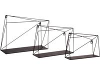 Set rafturi suspendabile Geometrice 3buc 15/25/35X28X12cm, metal