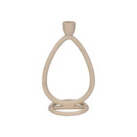 Свеча Holland 51011 Подсвечник металлический Oval 22x13cm, слоновая кость