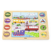 Головоломка Viga 44742 Puzzle din lemn Transport, 9 elem.