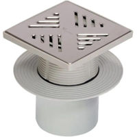 Душевой трап Visam 763-001 Sifon de pardoseala PP D.110 vertical cu grila inox (150x150mm) reglabil Rotating Cap, gri