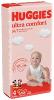 Huggies Ultra Comfort Jumbo 4 (7-18 кг) унисекс, 50 подгузников