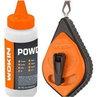 Рулетка Wokin Set cu rola pentru trasare cu creta 30m Rosie (358701)