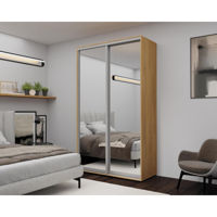 Dulap Nex Home Dulap cu uși glisante, 140x60x220cm, Oglinda, Sonoma