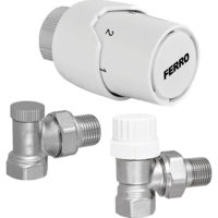 Запорная арматура Ferro Robinet cu cap termostat + retur ZTM21