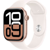 Ceas inteligent Apple Watch Series 10 GPS 46mm Rose Gold Aluminium Case with Light Blush Sport Band - S/M MWWT3