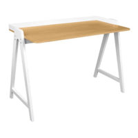 Офисный стол Deco Charlote Naturel+White base T-002