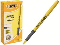 Textmarker subtire BIC Brite Liner Grip galben