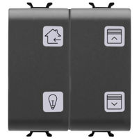 Întrerupător electric Gewiss GW12787 Pulsantiera 4 Canale KNX Negru