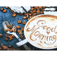 Картина по номерам Strateg R16 /24 (GS099)(31776) Cafea. Good Morning,40x50 cm