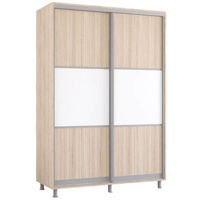 Dulap Mobildor-Lux Aron-P 1.0m-1.8m uși glisante din PAL orizontal (140x60x200H cm) Sonoma