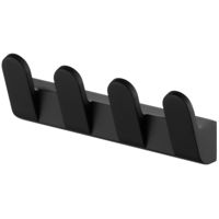 Cârlig baie Bisk 02952 Cuier cu 4 cirlige FUTURA black satin