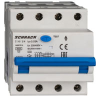 Автомат дифференциальный Schrack Technik AK667832 (RCBO) 3+N, AMPARO 6 кА, C 32 А, 30 мА, тип A