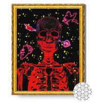Картина по номерам Art Gallery GA81999 Mozaic cu diamante 40x50cm Schelet neon