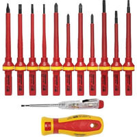 Set de unelte de mână Topmaster 225109 set de șurubelnițe dielectrice + suport pentru biți 13buc