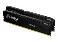 32GB DDR5-5600MHz  Kingston FURY Beast (Kit of 2x16GB) (KF556C40BBK2-32), CL40-40-40, 1.25V, Black