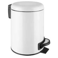 Урна для мусора Hydro S ELITE, cu pedala, inox, alb 5 L 0430041