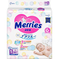 Подгузники Merries Newborn (3-5 kg) 90 шт