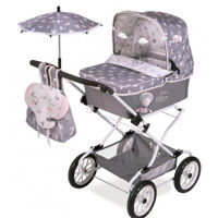 Кукла DeCuevas 82035 коляска для кукол REBORN с зонтиком и аксессуарами SKY 2020 - 90 cm