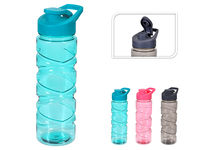 Sticla pentru apa EH 0.65l "Ace" cu dozator, 3 culori, plastic