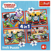 Головоломка Trefl 34619 Puzzles - 4in1 - Amazing Thomas / Thomas and Friends
